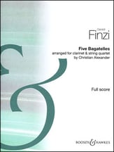 Five Bagatelles Clarinet/String Quartet Full Score cover